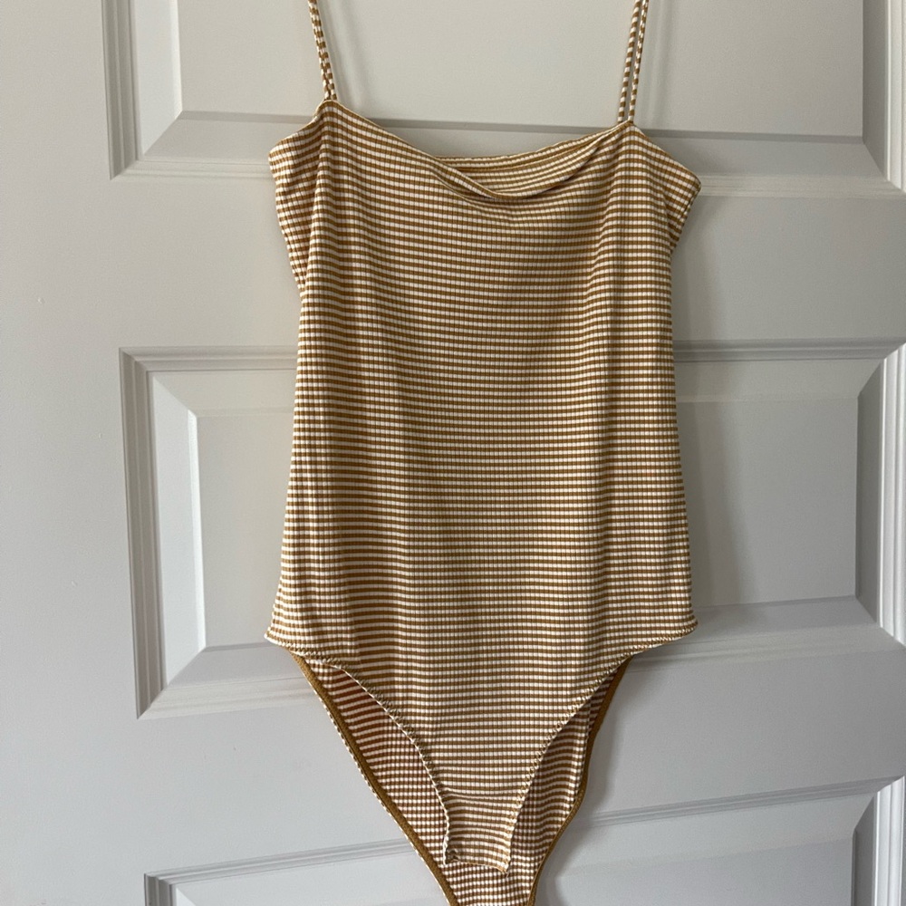 H&M Yellow & Cream Bodysuit